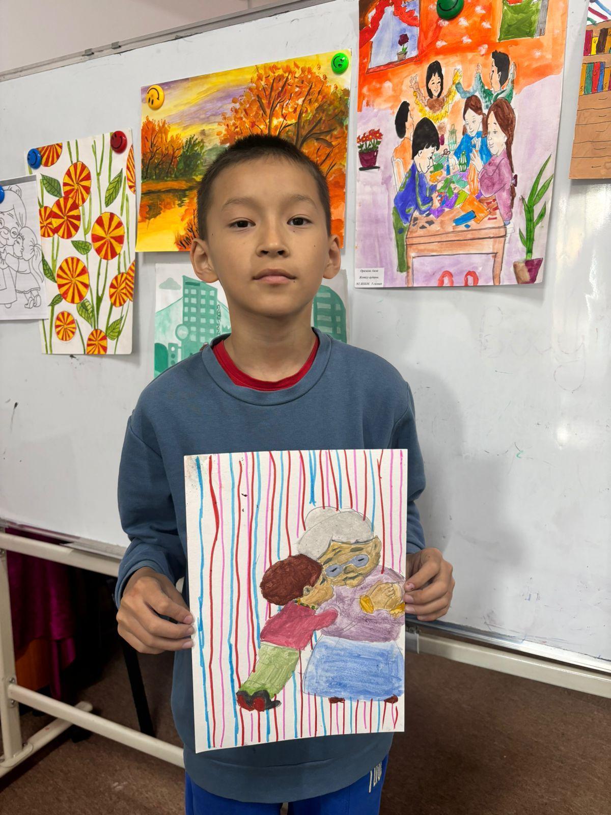 Қарттар айлығы барысында оқушылар шығармашылығы